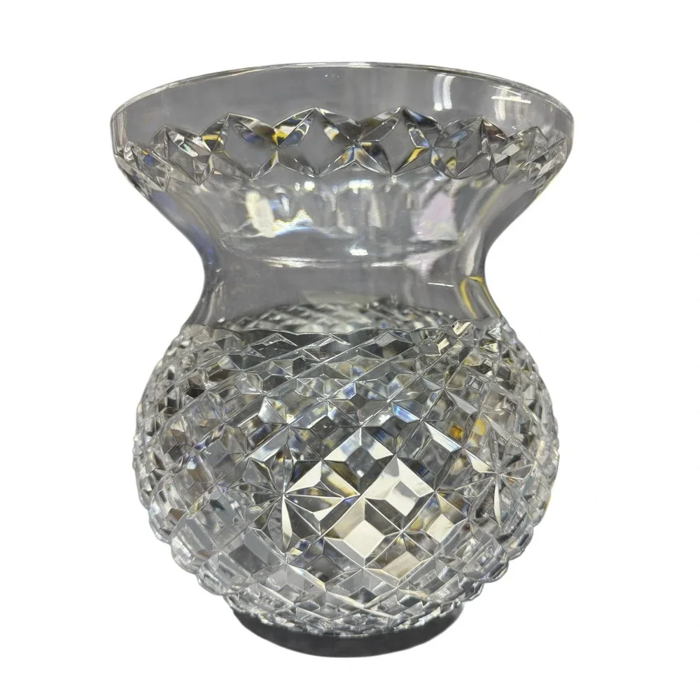 WATERFORD Crystal Bouquet Vase Spittoon Shaped Rare & Heavy Flawless Condition